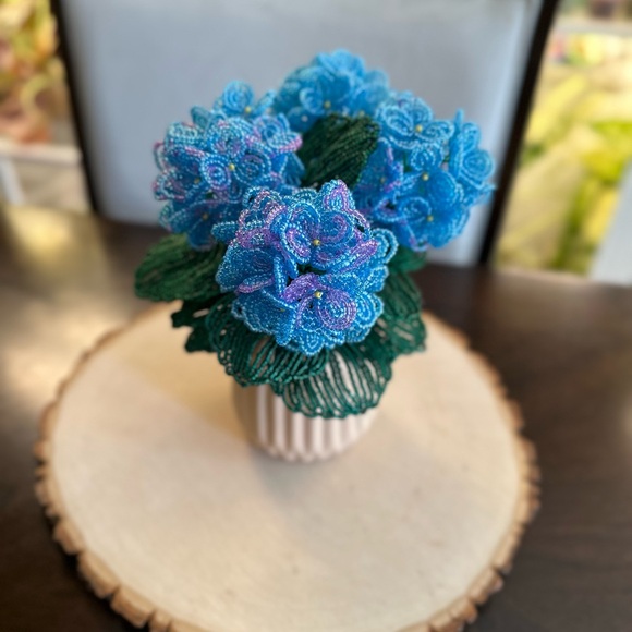 Handmade Beaded Hydrangea - Picture 5 of 5